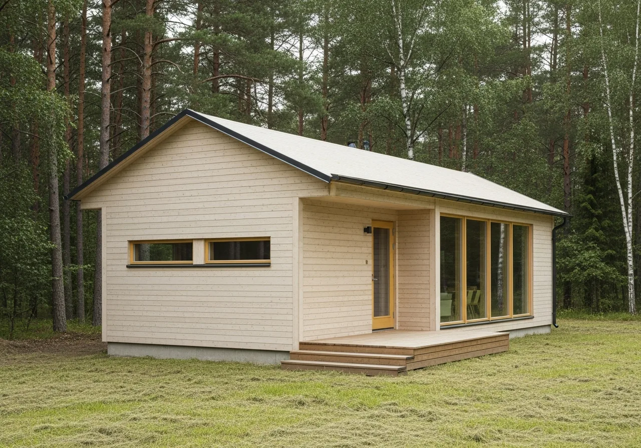 Проект дома «Вага» из клеёного бруса, 112,60 м²